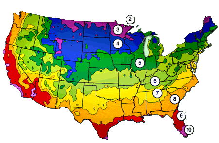 zones for planting in the usa
